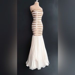 Ivory and Gold Gown